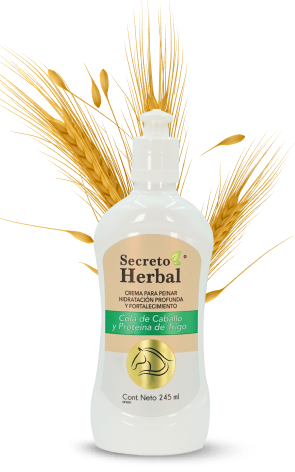 Crema para peinar cola de caballo y proteina de trigo