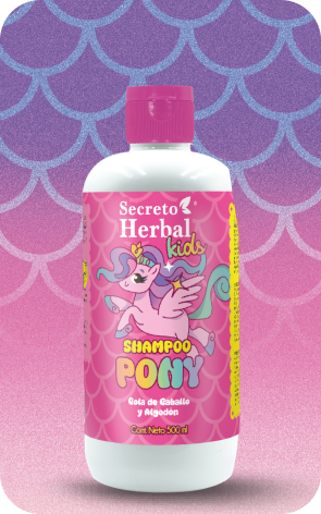 Shampoo Pony Línea Kids Cola de Caballo y Algodón